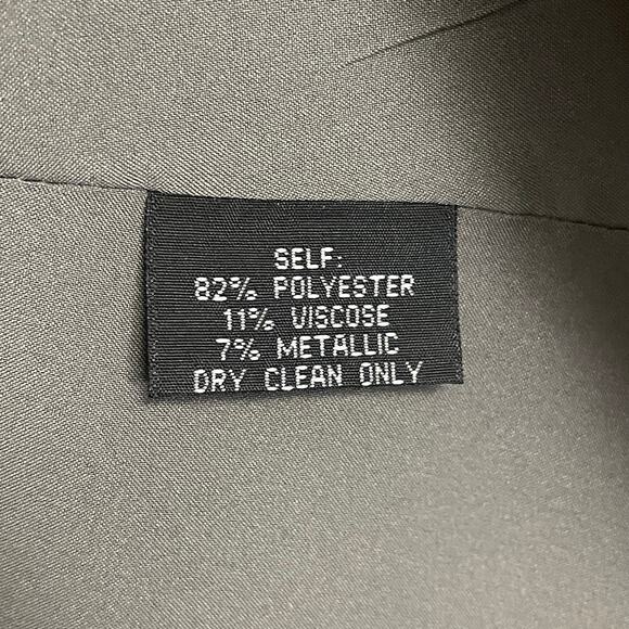 Rickie Freeman Teri Jon Fit & Flare Gray Maroon Floral Embroidered Dress Size 12 - Picture 7 of 7